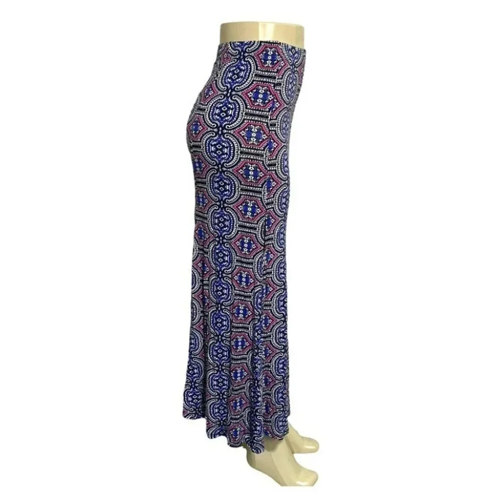 Design Lab S multicolor bohemian maxi skirt with‎ side slit